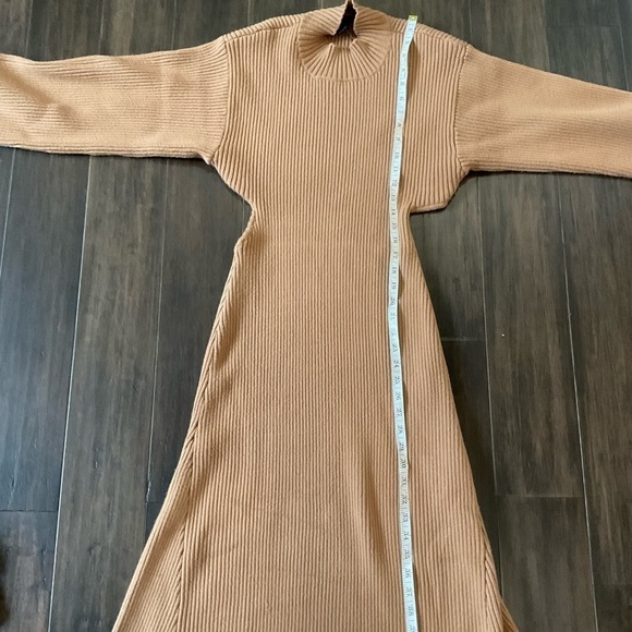 Forever 21 Mock Neck Long Sleeve Ribbed Sweater Dress Back Cutout Size XL - Picture 10 of 10